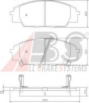 37174 A.B.S. Колодки гальмівні пер. Civic/S2000 99-11