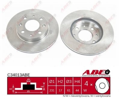 C34013ABE ABE Тормозной диск