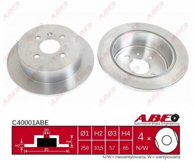 C40001ABE ABE Тормозной диск