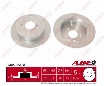 C40512ABE ABE Тормозной диск