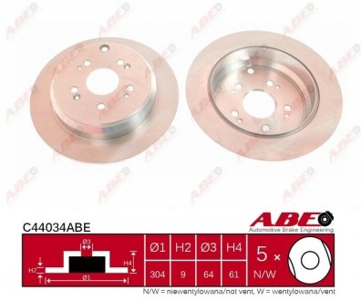 C44034ABE ABE Тормозной диск