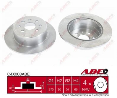 C4X008ABE ABE Тормозной диск
