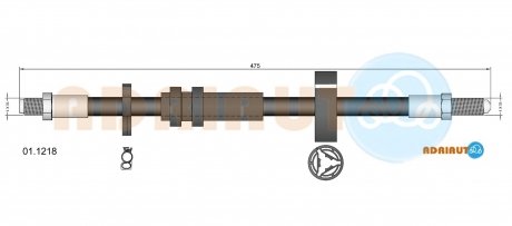 01.1218 ADRIAUTO ADRIAUTO FIAT Шланг тормозной пер. ALFA 33 -90