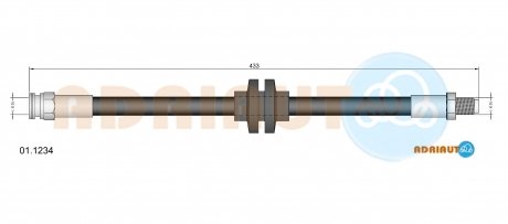 01.1234 ADRIAUTO ADRIAUTO FIAT Шланг тормозной задн. ALFA 147, 156