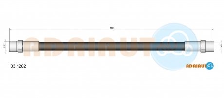 03.1202 ADRIAUTO ADRIAUTO VW Шланг тормозной задний T4 91-