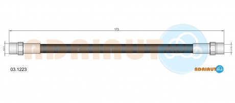 03.1223 ADRIAUTO ADRIAUTO AUDI Шланг тормозной прав. задний Audi 80 89-96