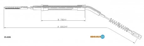 050206 ADRIAUTO Трос тормозной BMW 518-520i-524 Td LH-RH 81-