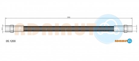 05.1200 ADRIAUTO ADRIAUTO BMW Торм.шланг пер./задн.,E21,23,VOLVO 240/260/780/940/960 S90/V90