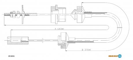 07.0151 ADRIAUTO ADRIAUTO CITROEN Трос сцепления ZX 1,1-1,4 (6568-) 94-