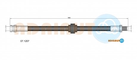 07.1207 ADRIAUTO ADRIAUTO CITROEN Торм.шланг передн.BX -93