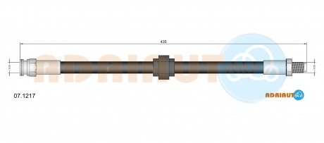 07.1217 ADRIAUTO ADRIAUTO CITROEN Шланг тормозной пер.Visa, PEUGEOT 205/309/505