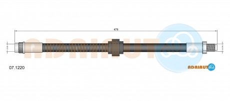 07.1220 ADRIAUTO ADRIAUTO CITROEN Шланг тормозной пер.C2/C3/Berlingo