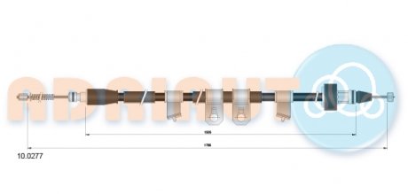 10.0277 ADRIAUTO Трос ручного тормоза