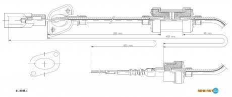 11.0108.1 ADRIAUTO ADRIAUTO FIAT Трос сцепления Punto все (exc TDS) 7/94- (856/21