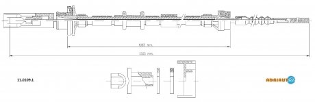 11.0109.1 ADRIAUTO ADRIAUTO FIAT Трос сцепления Brava-Bravo 1,6-1,8, TDS
