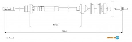 11.0113.1 ADRIAUTO ADRIAUTO FIAT Трос сцепления Evasion/Jumpy 2,0TB-1,9TDS 95-