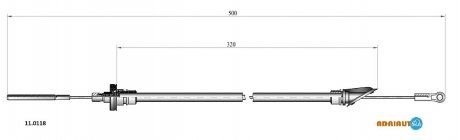 11.0118 ADRIAUTO ADRIAUTO FIAT Трос сцепления Fiorino 1050/Diesel (Brasile, Arg
