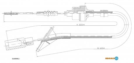 11.0135.1 ADRIAUTO ADRIAUTO FIAT Трос сцепления Nuova,Panda 1.3JTD 03-