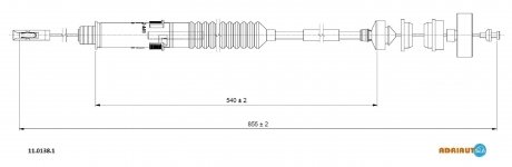 11.0138.1 ADRIAUTO ADRIAUTO FIAT Трос сцепления (рег.автом.) Scudo TDS 95-