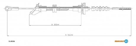 11.0156 ADRIAUTO ADRIAUTO FIAT Трос сцепления Panda 750/1000/4x