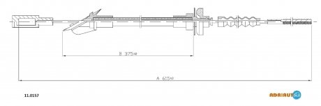 11.0157 ADRIAUTO ADRIAUTO FIAT Трос сцепления Ritmo все exc. Diesel -12/84