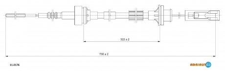 11.0176 ADRIAUTO ADRIAUTO FIAT Трос сцепления Tipo-Tempra 90-