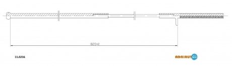 11.0216 ADRIAUTO ADRIAUTO FIAT Трос ручного тормоза (пер.ч) Ritmo 78-