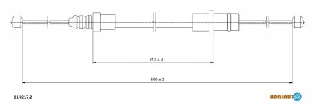 11.0217.2 ADRIAUTO Трос зупиночних гальм