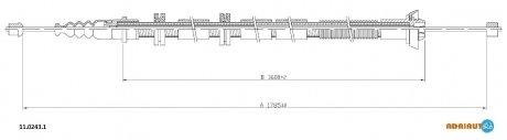 11.0243.1 ADRIAUTO Трос зупиночних гальм