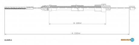 11.0245.1 ADRIAUTO ADRIAUTO PEUGEOT Трос ручного тормоза задн. прав. 806 00-,Jumpy