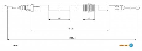 11.0249.2 ADRIAUTO Трос зупиночних гальм