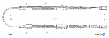 11.0256.1 ADRIAUTO ADRIAUTO FIAT Трос ручного тормоза IVECO Daily -96