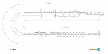 11.0265.1 ADRIAUTO ADRIAUTO FIAT Трос ручного тормоза Palio 96-, Albea