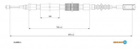11.0281.1 ADRIAUTO Трос ручного