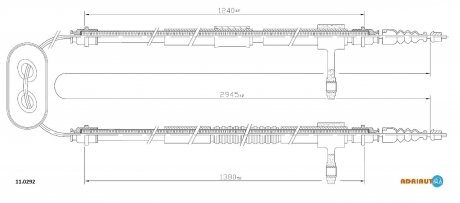 11.0292 ADRIAUTO ADRIAUTO FIAT Трос ручного тормоза Croma