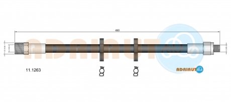 11.1263 ADRIAUTO ADRIAUTO FIAT Шланг тормозной пер. IVECO Daily II,III