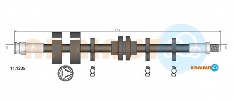 11.1289 ADRIAUTO ADRIAUTO FIAT Шланг тормозной пер.Brava,Bravo -01