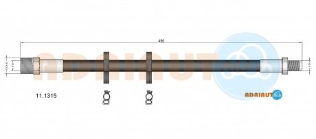 11.1315 ADRIAUTO ADRIAUTO FIAT Шланг тормозной пер.Iveco Daily I