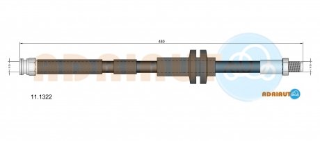 11.1322 ADRIAUTO ADRIAUTO FIAT Тормозной шланг передн.Punto 99-
