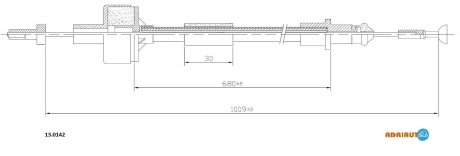 130142 ADRIAUTO Трос зчеплення FORD Escort/Orion all with Abs 9/90-