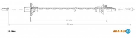 130166 ADRIAUTO Трос сцепления FORD New Fiesta 16V 93-