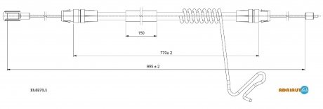 13.0271.1 ADRIAUTO Трос зупиночних гальм