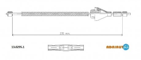 13.0295.1 ADRIAUTO Трос зупиночних гальм