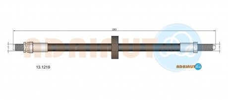 13.1219 ADRIAUTO ADRIAUTO FORD Шланг тормозной задн. прав. Escort/Orion -90