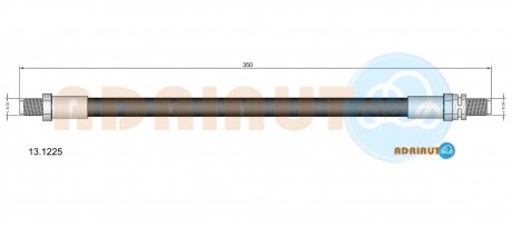 13.1225 ADRIAUTO ADRIAUTO FORD Шланг тормозной передн. Sierra 85-,Scorpio