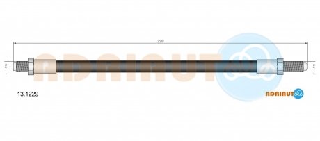 13.1229 ADRIAUTO ADRIAUTO FORD Шланг тормозной задн. Scorpio Sierra