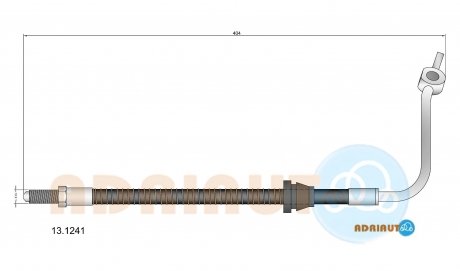 13.1241 ADRIAUTO ADRIAUTO FORD Шланг тормозной зад. лев. Escort/Orion 90-