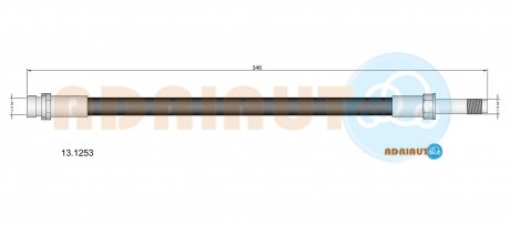 13.1253 ADRIAUTO ADRIAUTO FORD Торм.шланг задн.Mondeo (универсал)-96