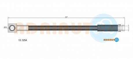 13.1254 ADRIAUTO ADRIAUTO FORD Шланг торм. задн. MONDEO -96 дисков (універсал)