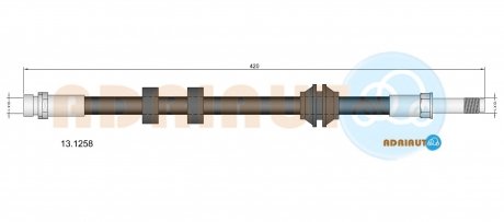 13.1258 ADRIAUTO ADRIAUTO FORD Шланг тормозной передний Mondeo -96